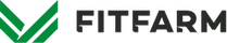 Fitfarm full color logo, Green logo with dark text.